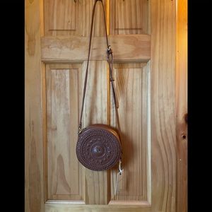 NWT Lucky Brand brown round purse